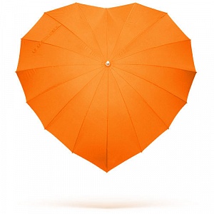 Зонт «Сердце», оранжевый