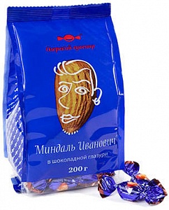 Миндаль Иванович в шололадной глазури 200 гр
